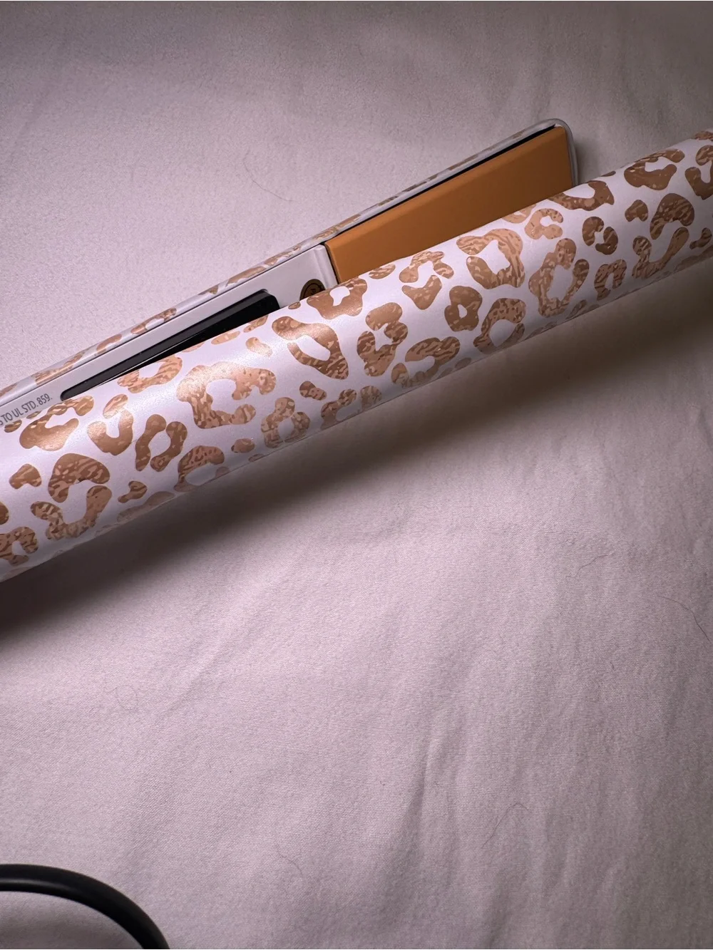 CHI White Leopard Flat Iron Hair Straightener - White/Gold